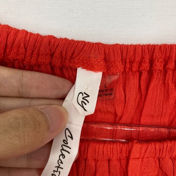 New NY Collection Large Red Lace Detail Ultra Soft Rayon Blouse Boho Festival - Picture 2 of 10